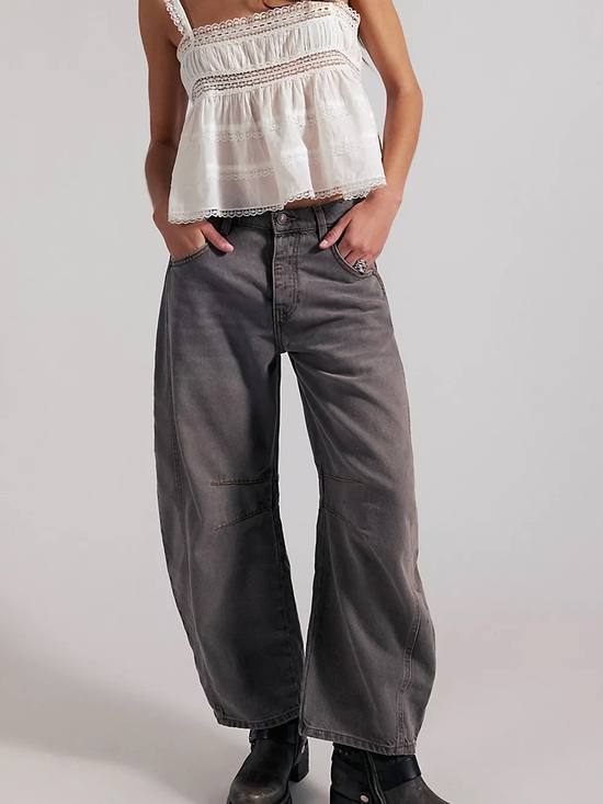 Free People Denim - Free People Good Luck Mid-Rise Barrel Jeans